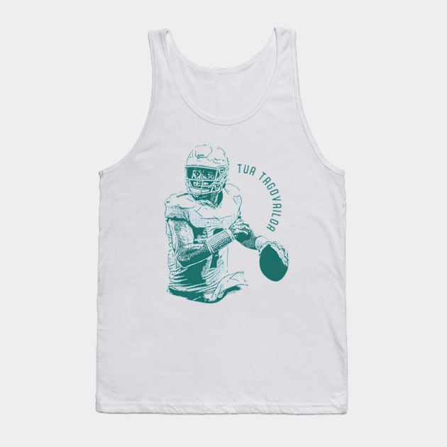 Tua Tagovailoa Miami Vinatge Mono Tank Top by danlintonpro